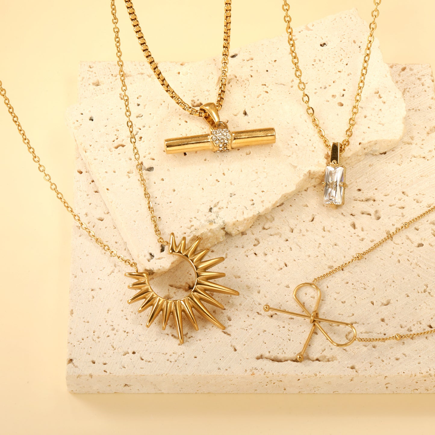 Hundred simple collarbone chain