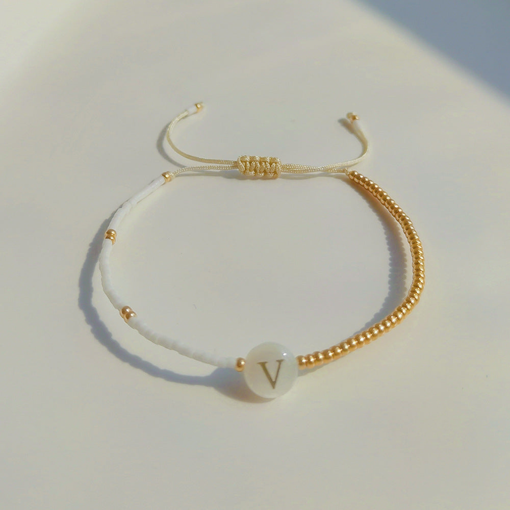 Seashell Alphabet Bracelet