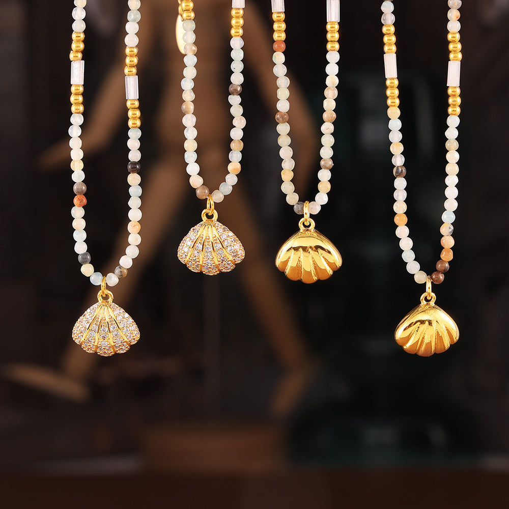 Shell with Zirconia Pendant
