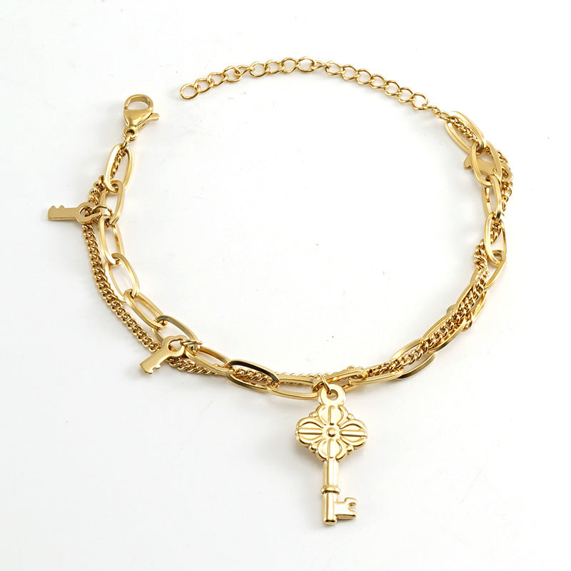 Stainless Steel Key Bracelet