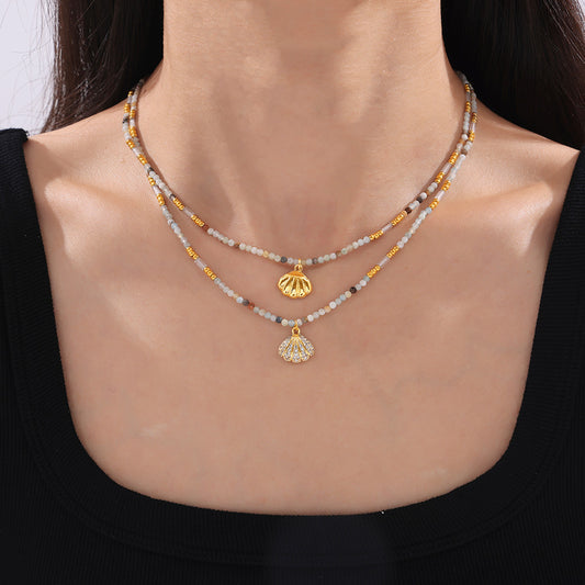 Shell with Zirconia Pendant