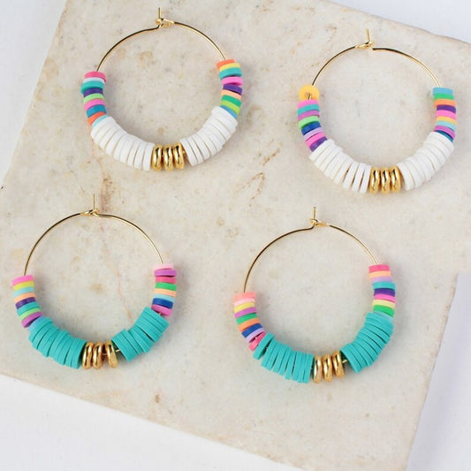 soft ceramic large hoop earrings for women