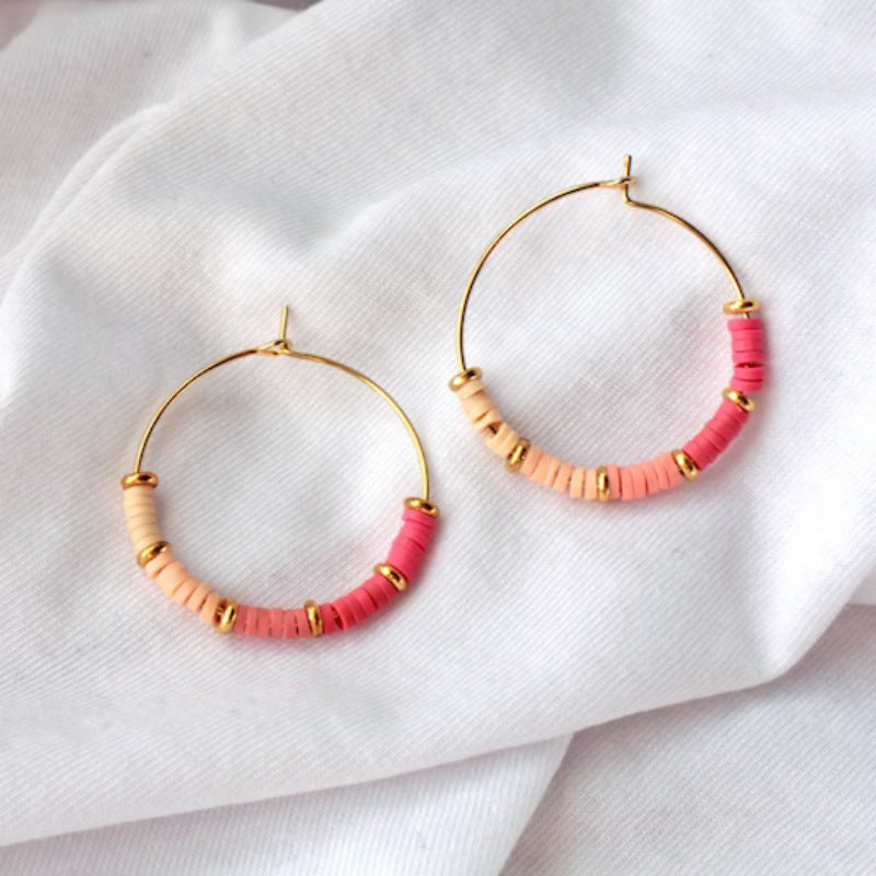 Colorful Soft Ceramic Pieces Earrings