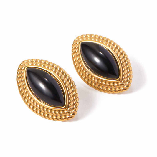 Agate Horse Eye Earrings