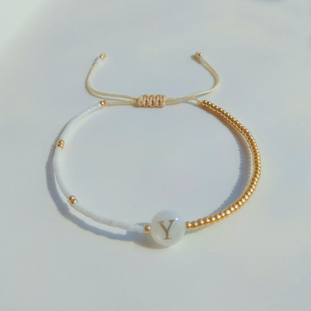 Seashell Alphabet Bracelet