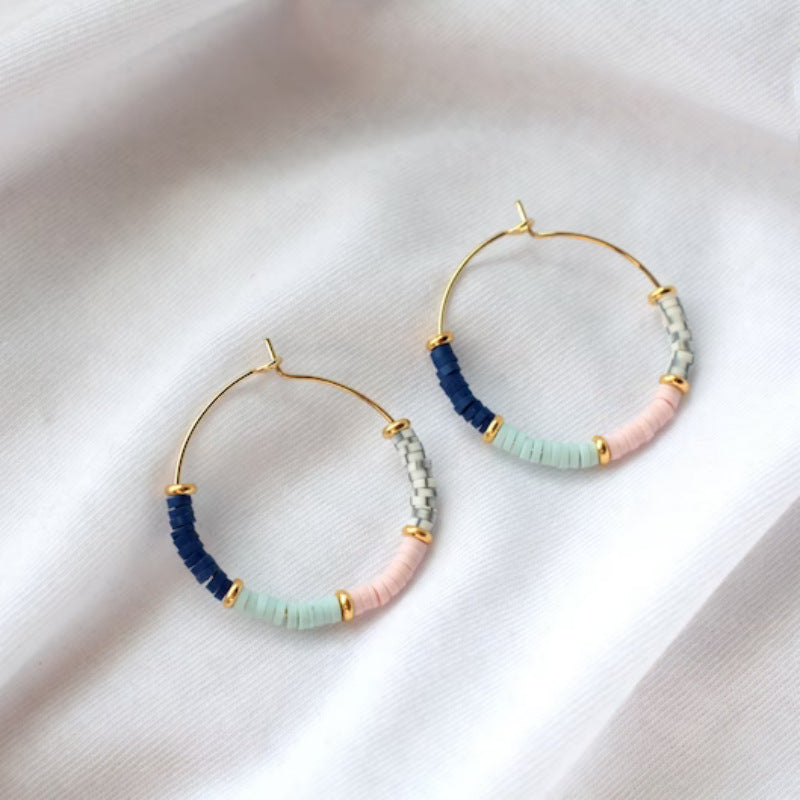 Colorful Soft Ceramic Pieces Earrings