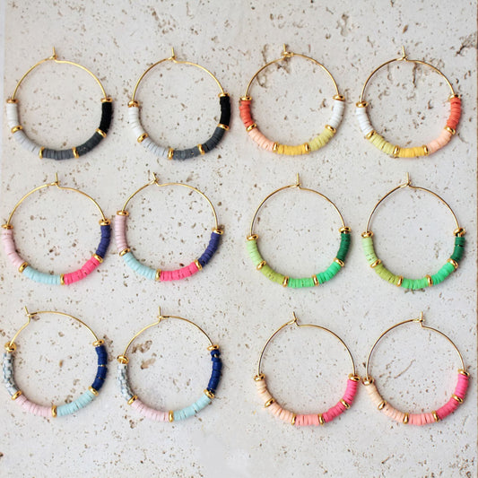 Colorful Soft Ceramic Pieces Earrings