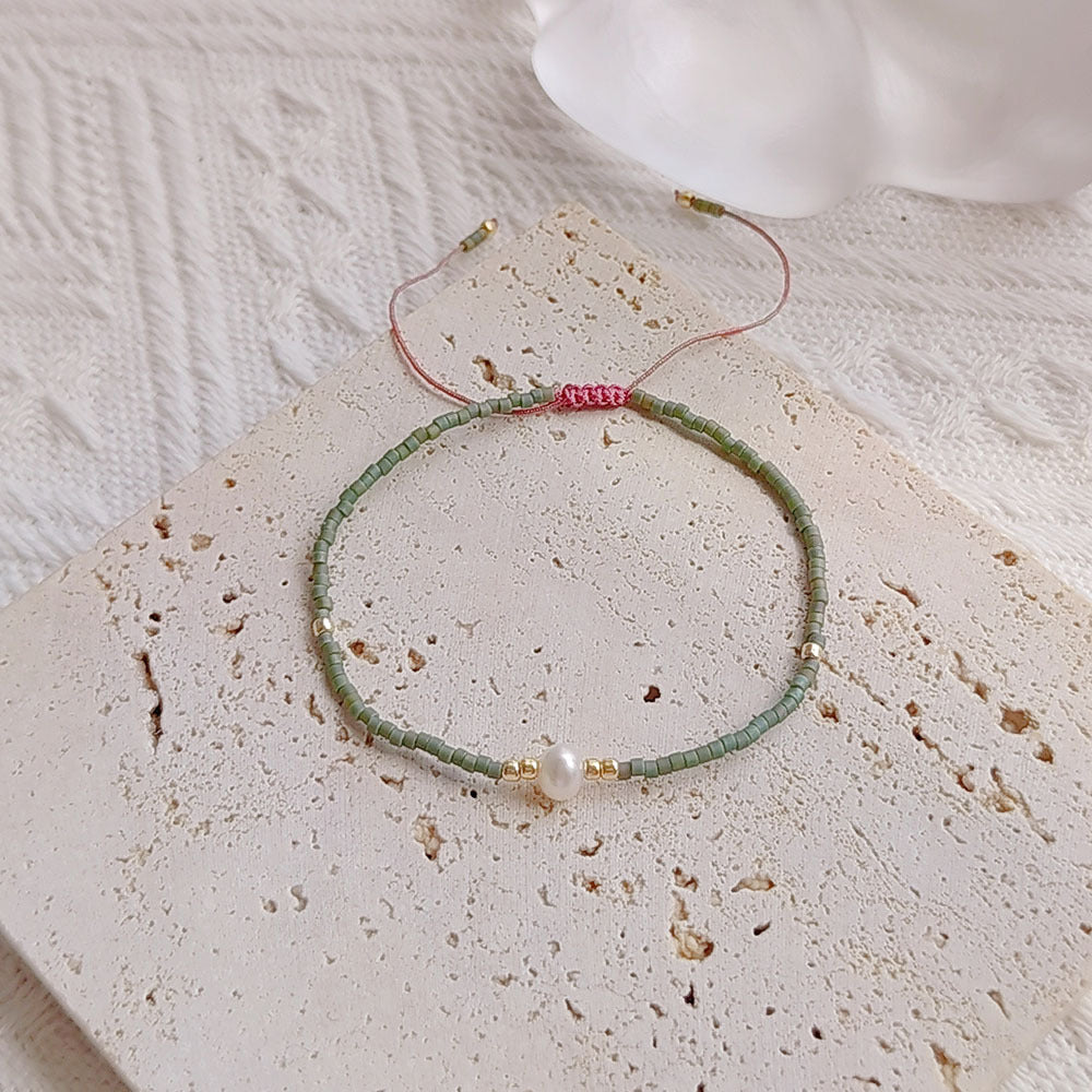 Rice Beads Hand-Woven Bracelet