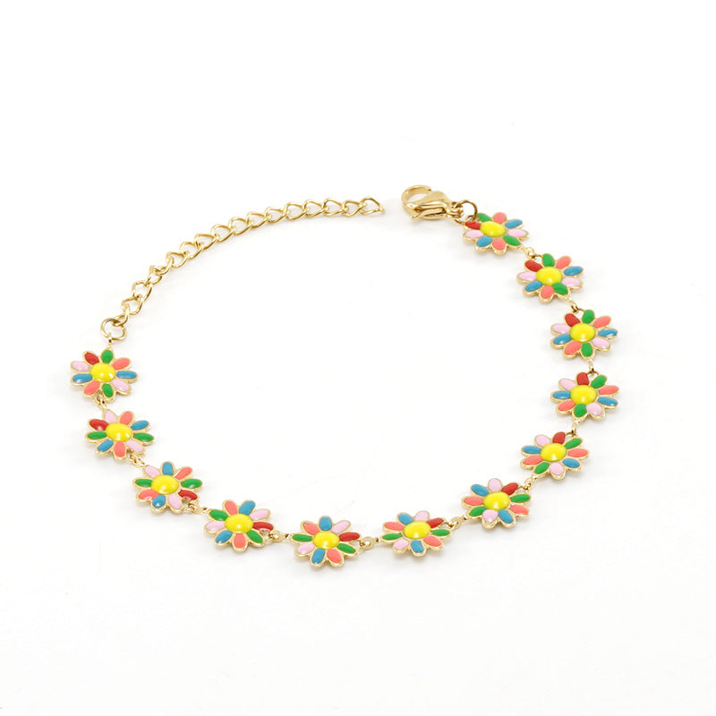 Colorful Daisy Flower Necklace