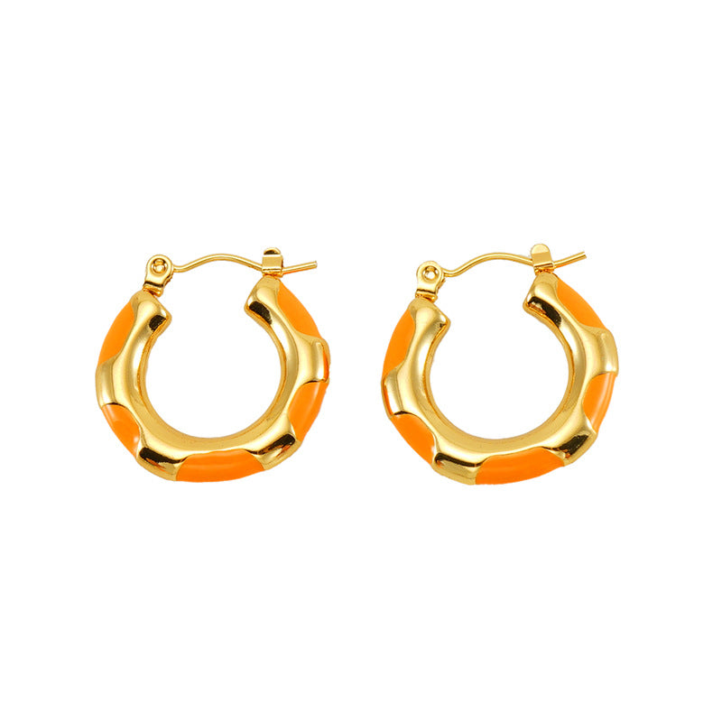 Vintage Enamel Earrings
