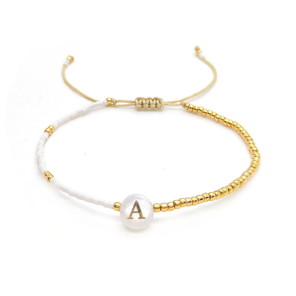 Seashell Alphabet Bracelet