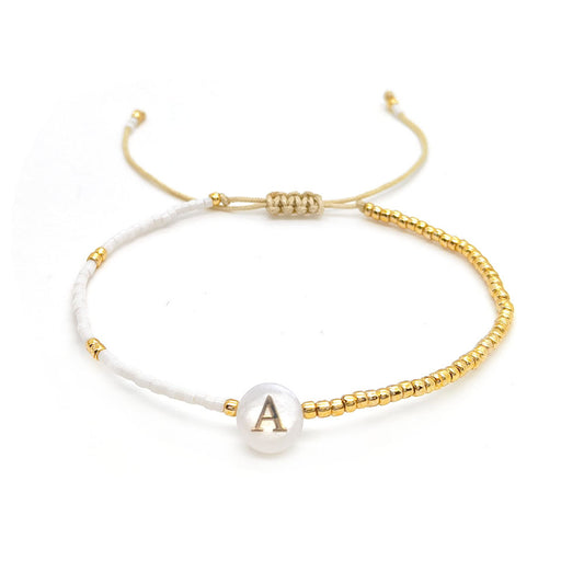 Seashell Alphabet Bracelet