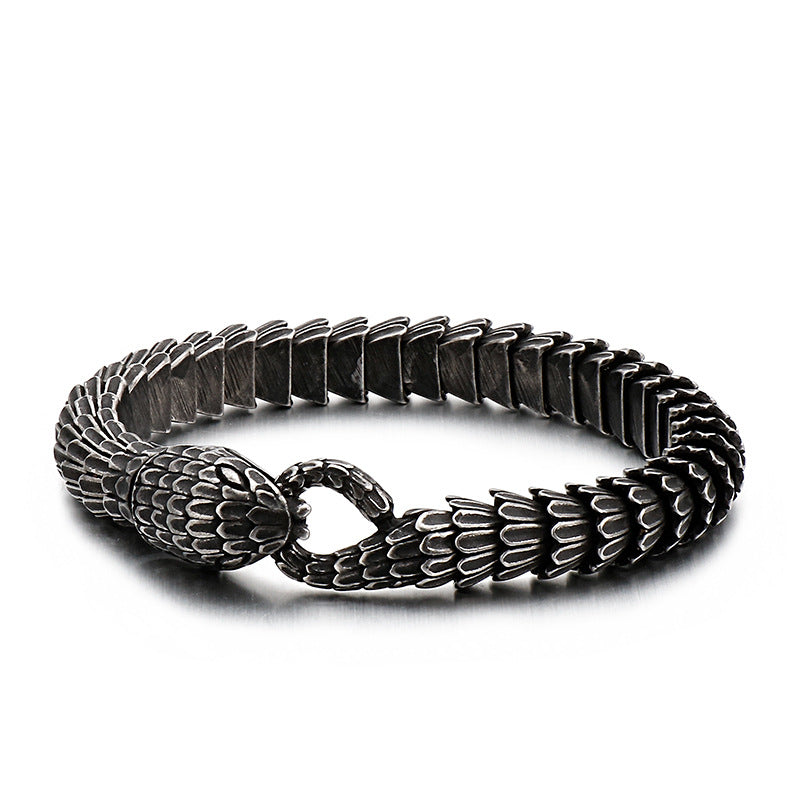 Creative Casting Snake Scale Men's Bracelet
