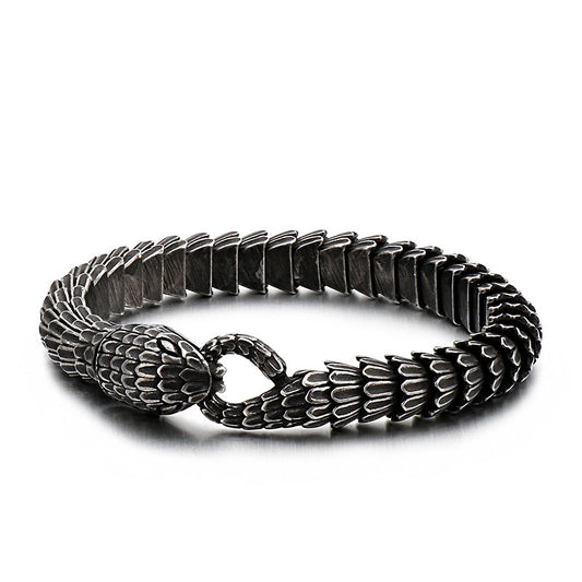 Creative Casting Snake Scale Men's Bracelet