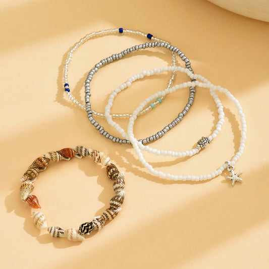 Natural Shell Bead Ankle Chain