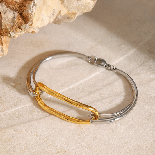 18k Stainless Steel Multi-color Geometric Bracelet