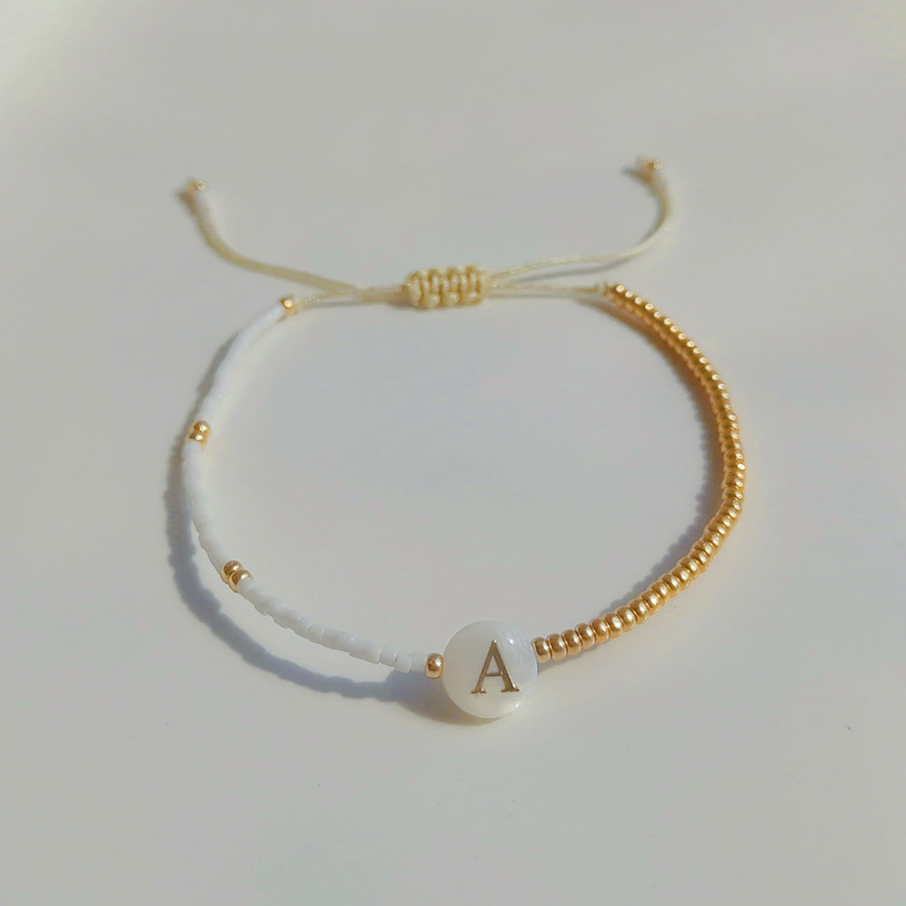 Seashell Alphabet Bracelet