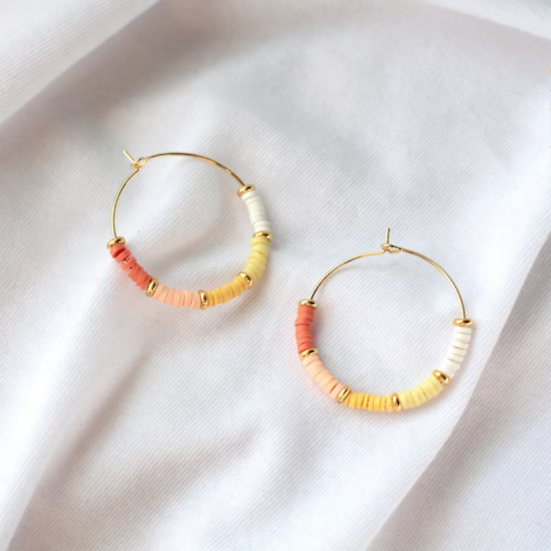 Colorful Soft Ceramic Pieces Earrings