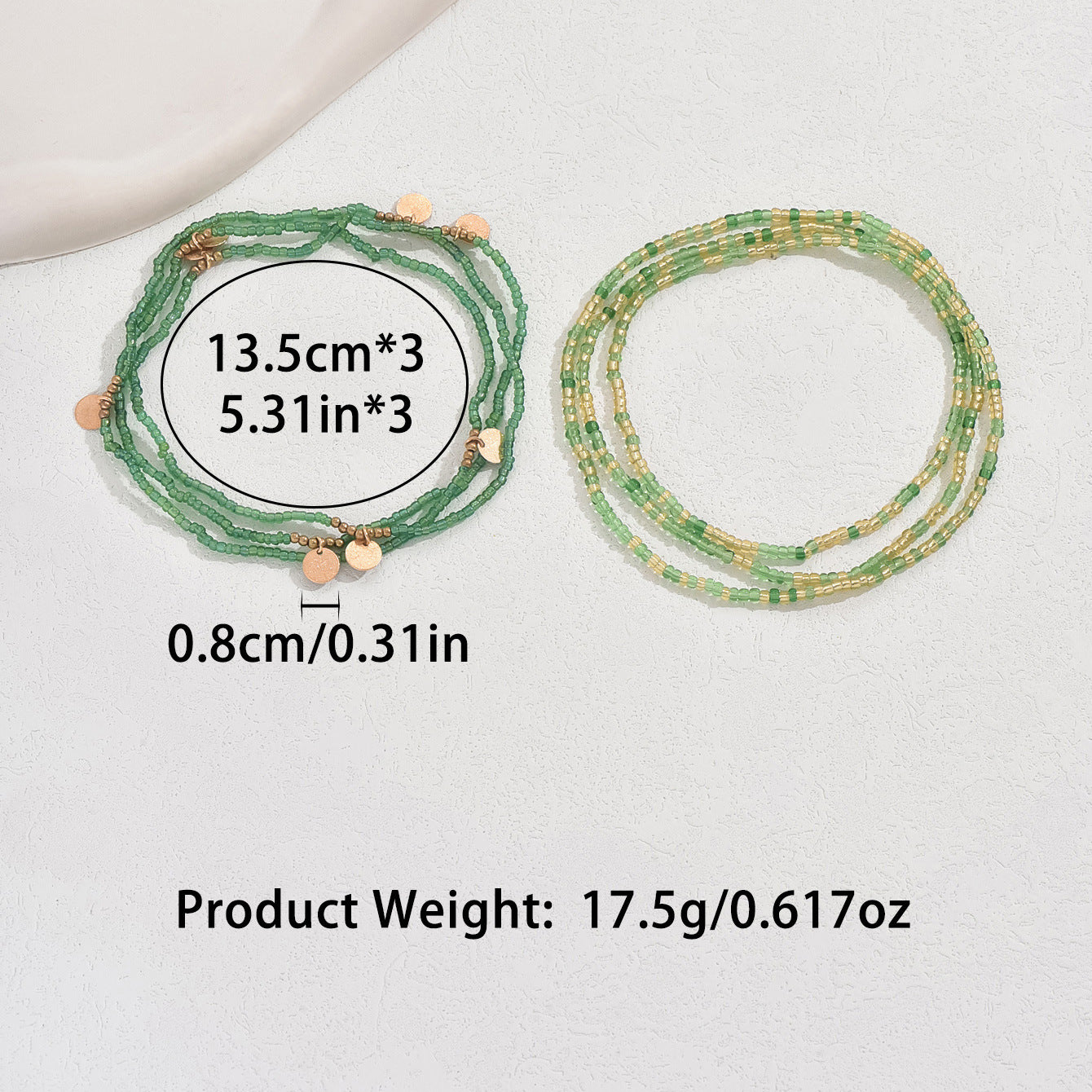 Gold Disc Bead Ankle Chain