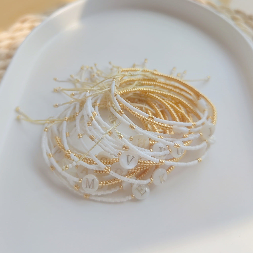 Seashell Alphabet Bracelet