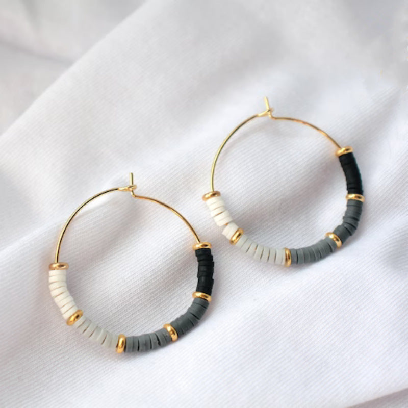Colorful Soft Ceramic Pieces Earrings