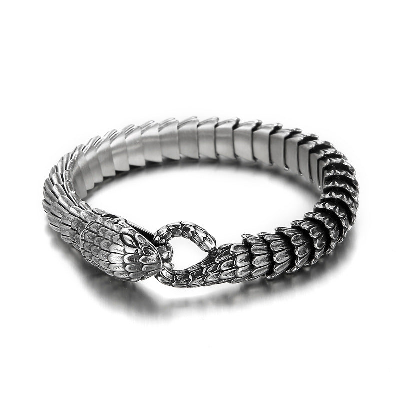 Creative Casting Snake Scale Men's Bracelet