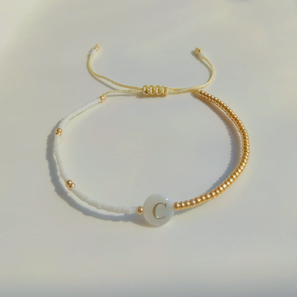 Seashell Alphabet Bracelet