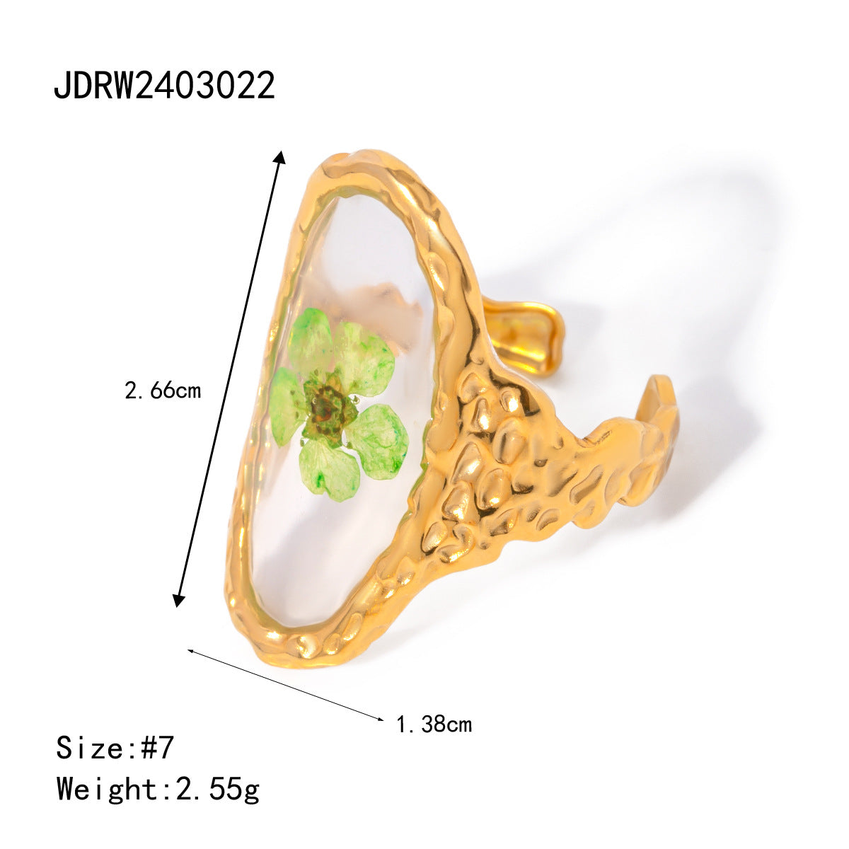 Eternal Golden Sunflower Ring Finger Jewelry Unique Life Flower Gift