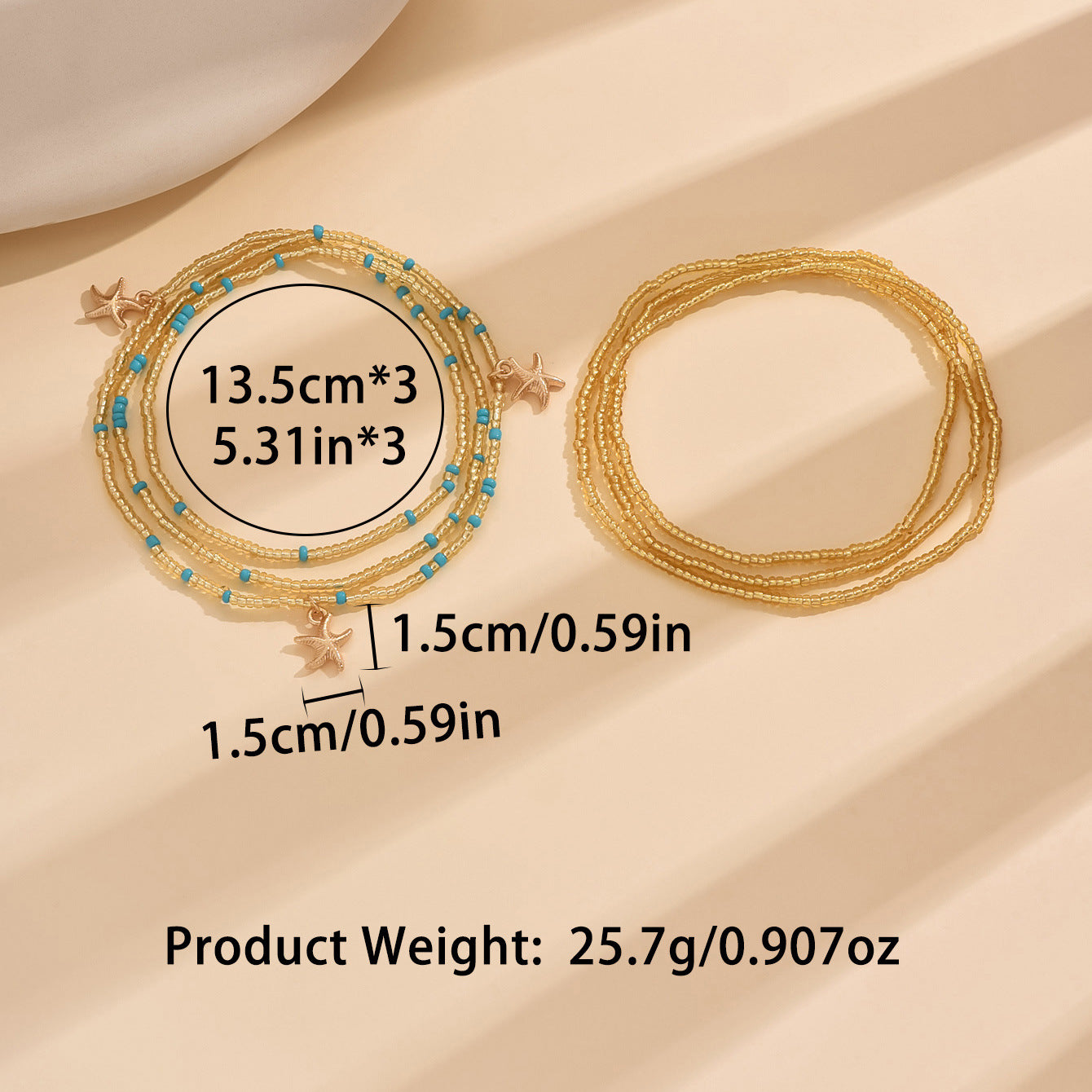 Versatile Starfish Pearl Anklet