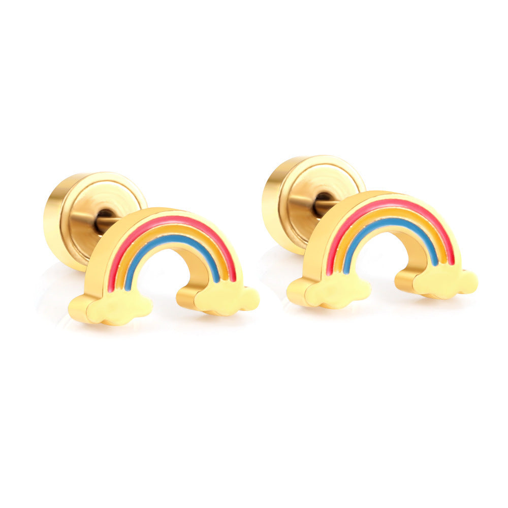 Cute Fruit Botanical Rainbow Earrings