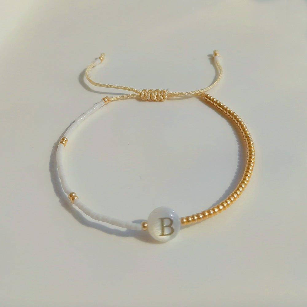Seashell Alphabet Bracelet