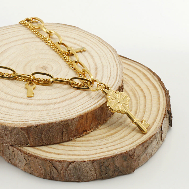 Stainless Steel Key Bracelet