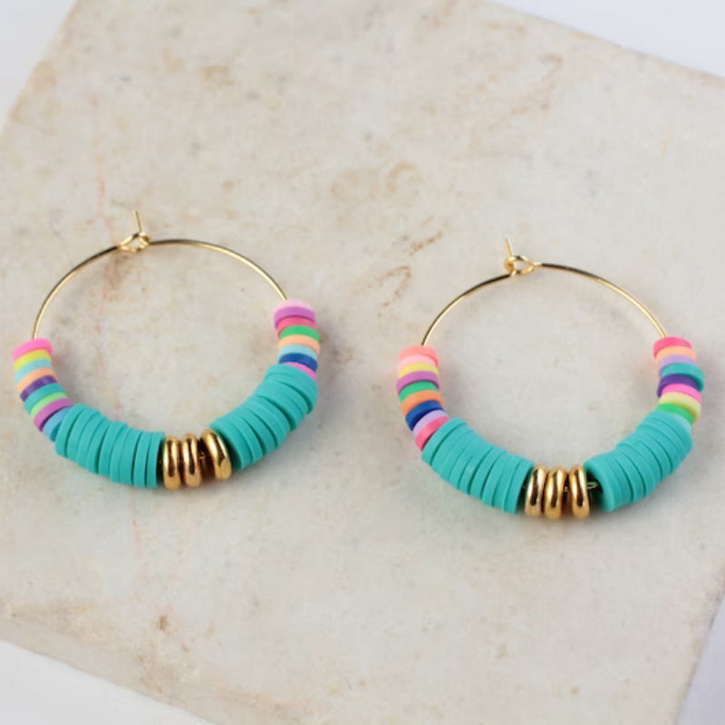 soft ceramic large hoop earrings for women