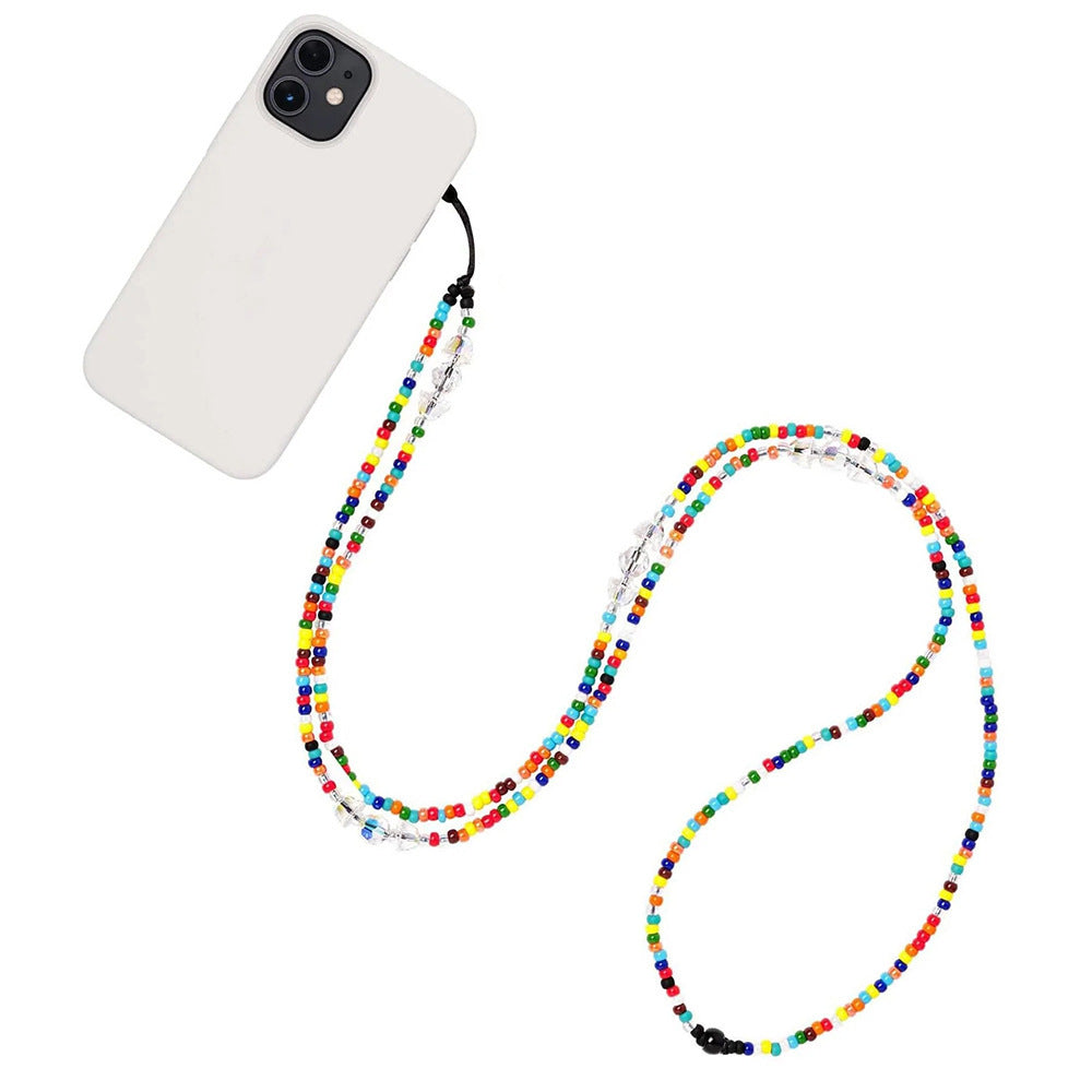 Rainbow Bead Mobile Phone Chain