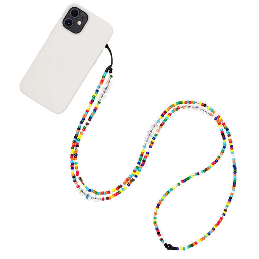 Rainbow Bead Mobile Phone Chain