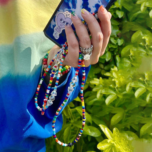 Rainbow Bead Mobile Phone Chain