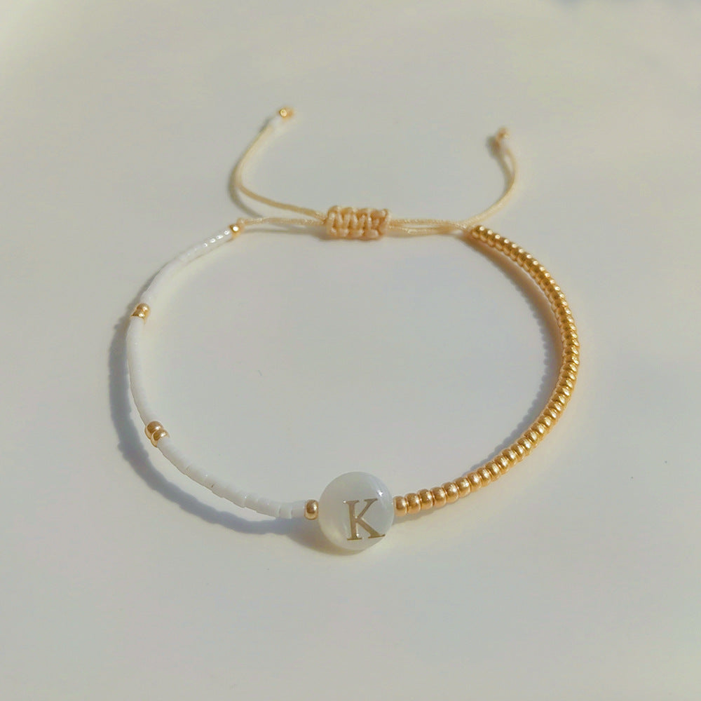 Seashell Alphabet Bracelet