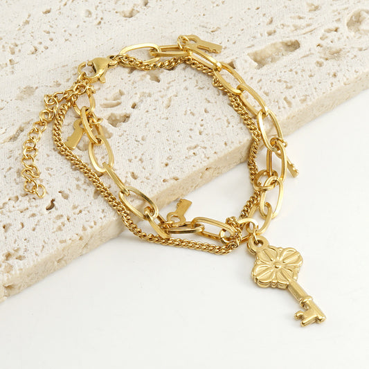Stainless Steel Key Bracelet