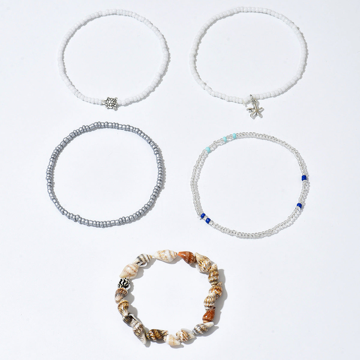 Natural Shell Bead Ankle Chain