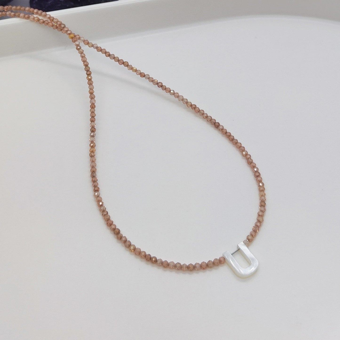Natural Deep Sea Shell 26 Letter Necklace