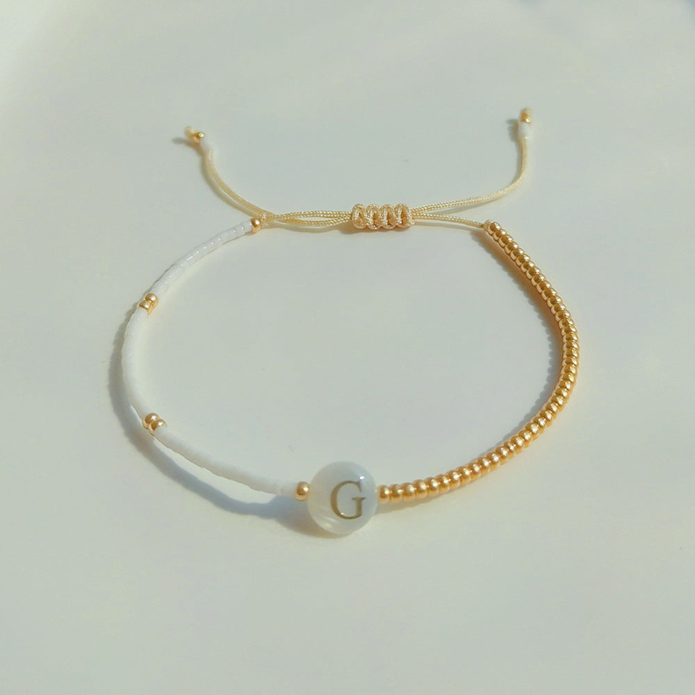 Seashell Alphabet Bracelet