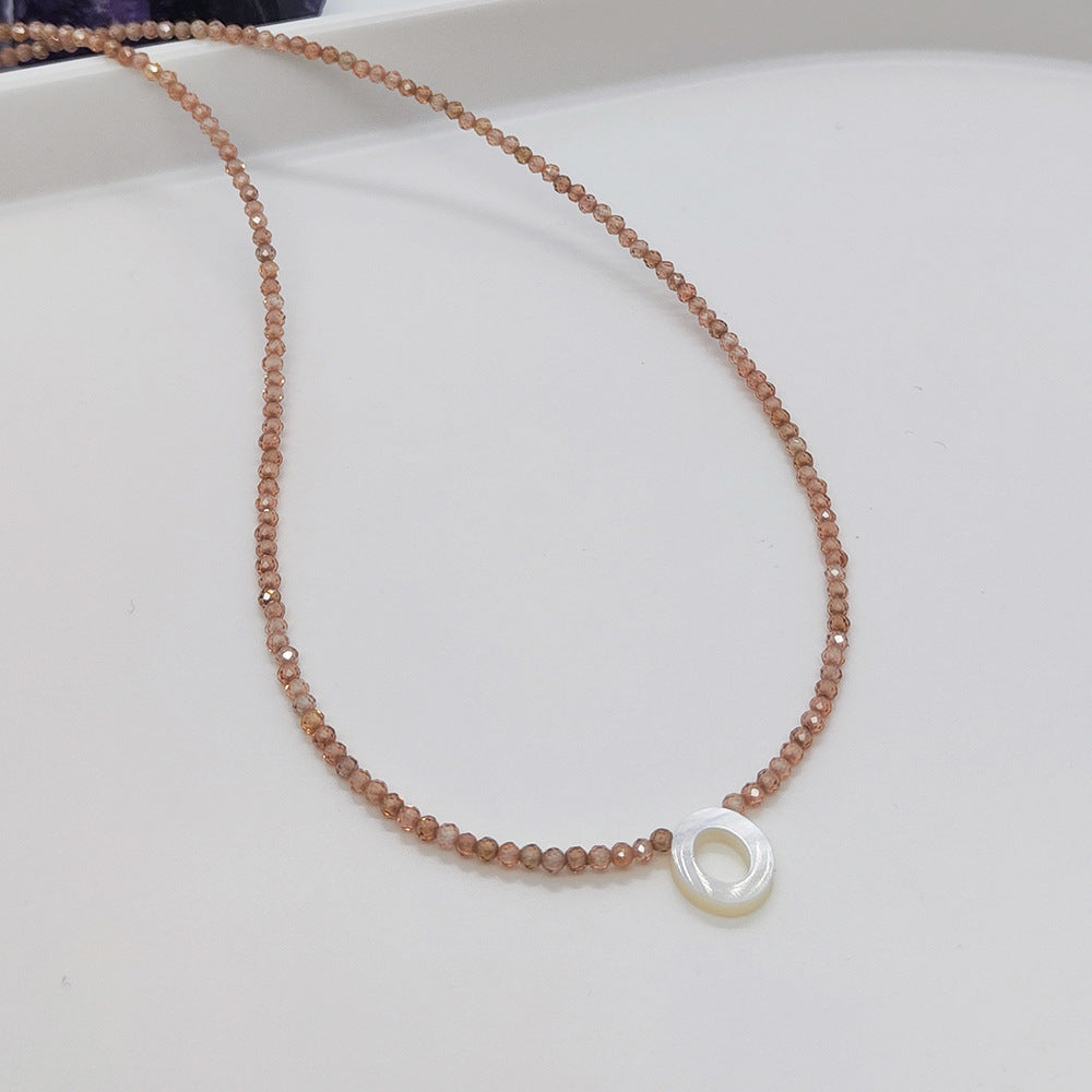 Natural Deep Sea Shell 26 Letter Necklace