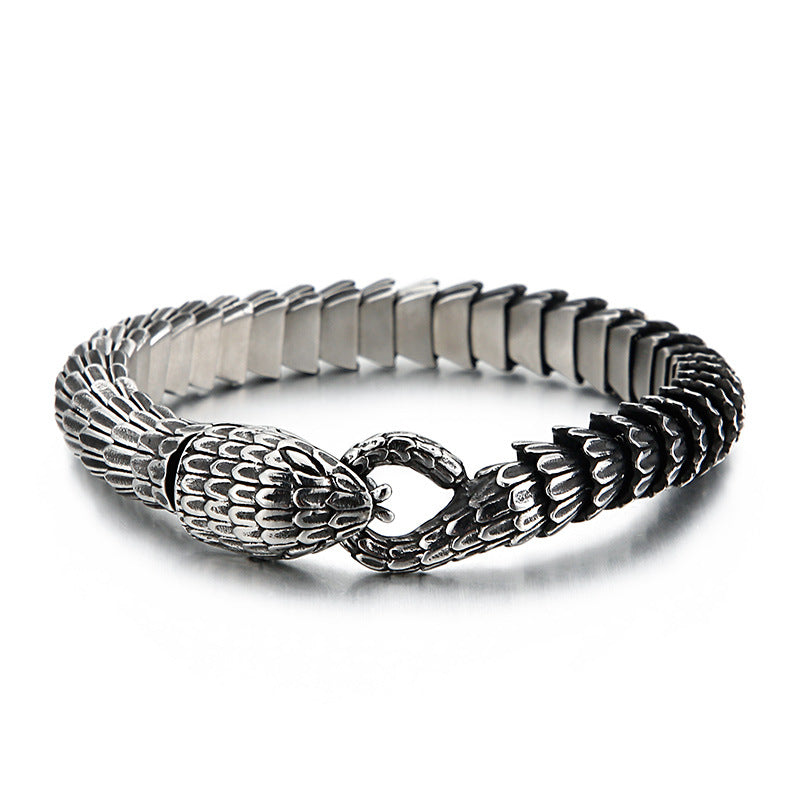 Creative Casting Snake Scale Men's Bracelet