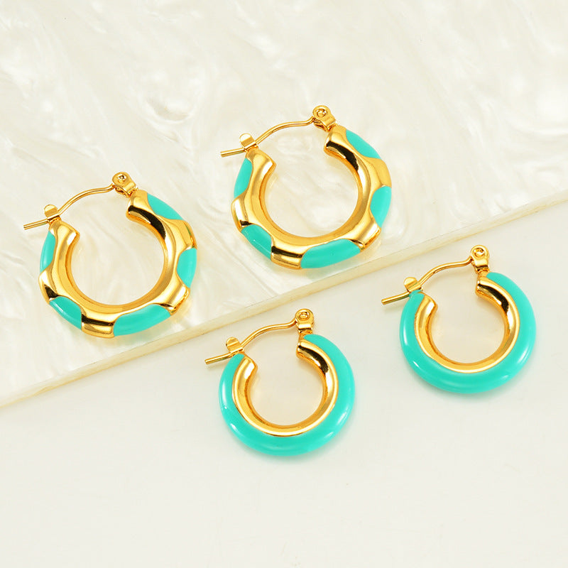 Vintage Enamel Earrings
