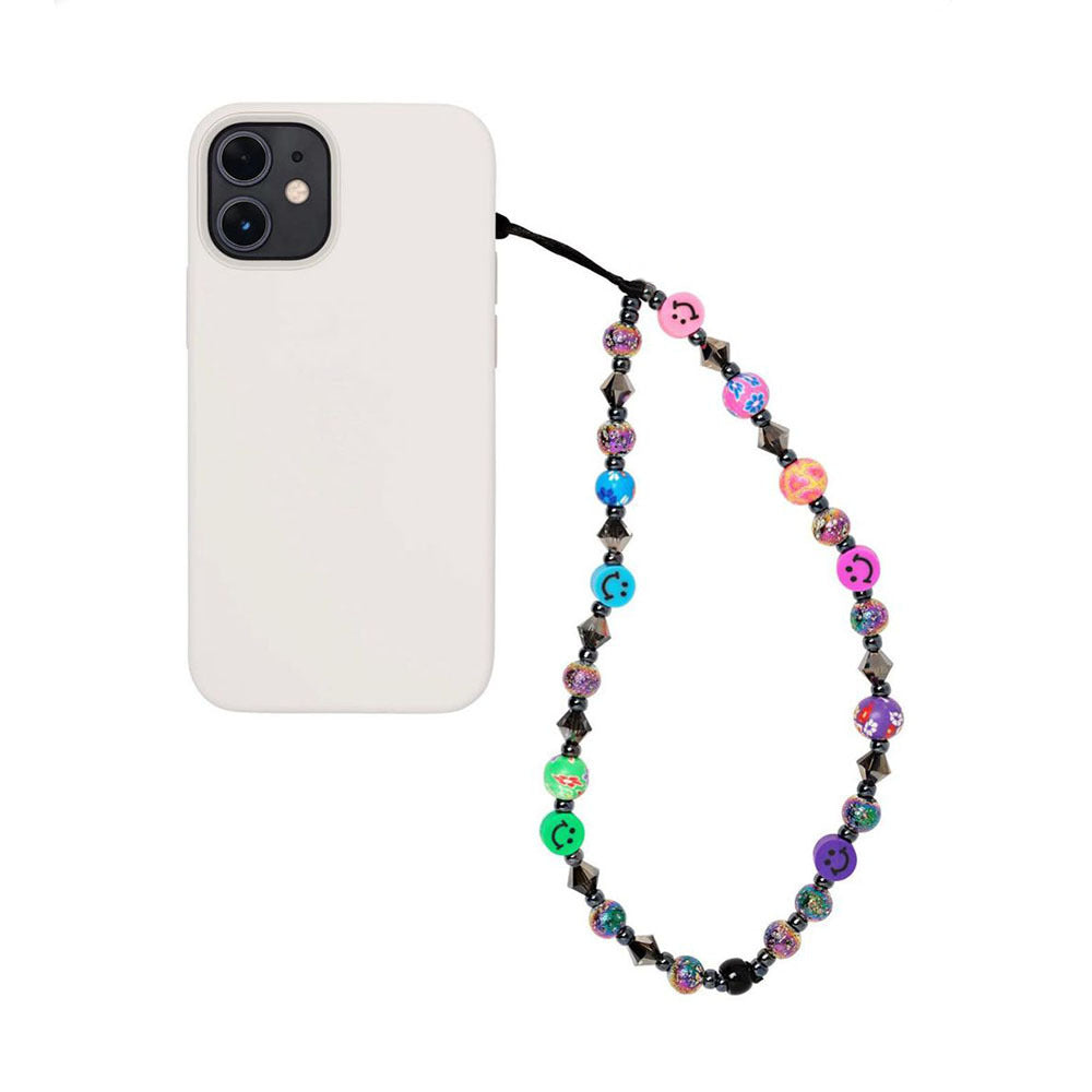 Iridescent Volcanic Stone Phone Chain