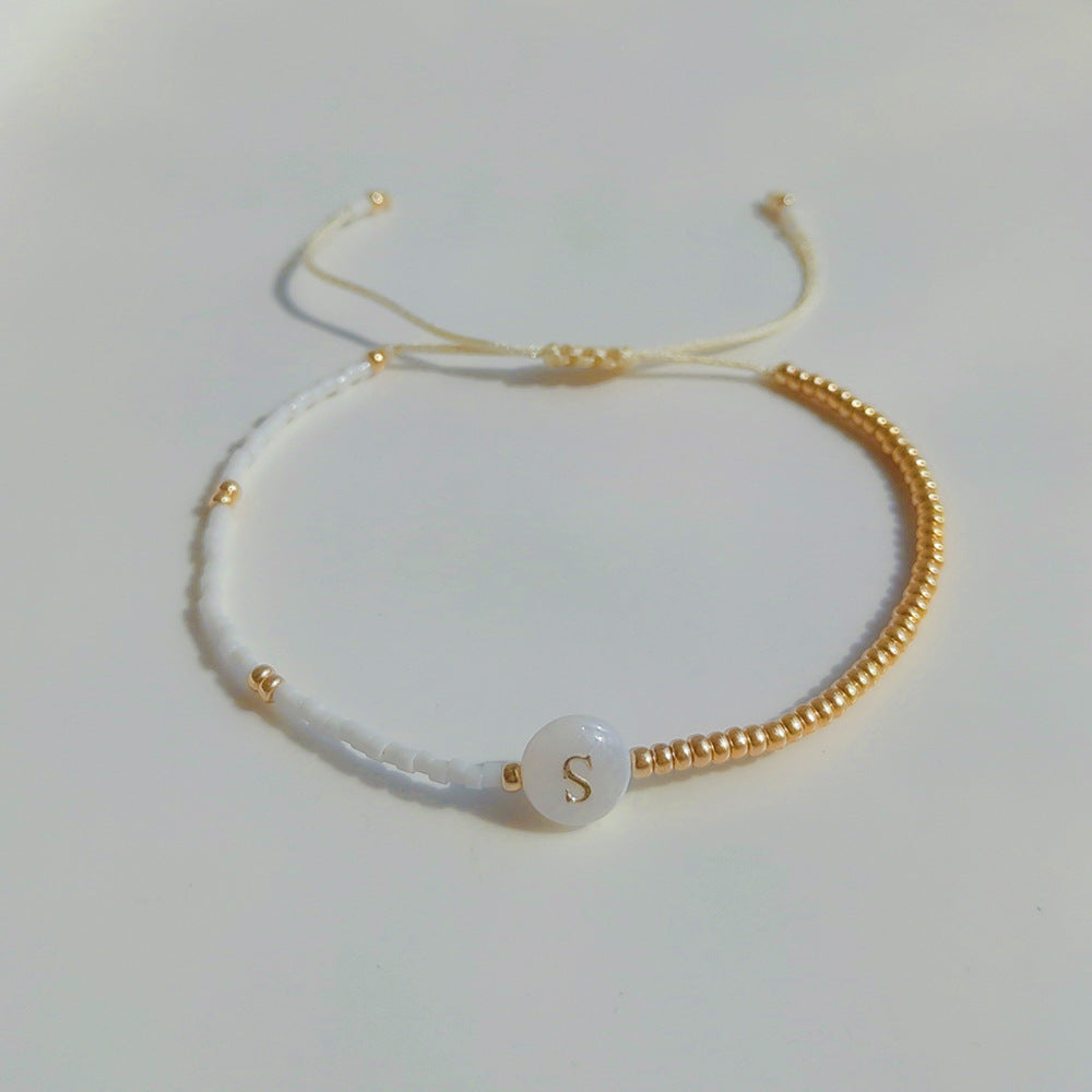 Seashell Alphabet Bracelet
