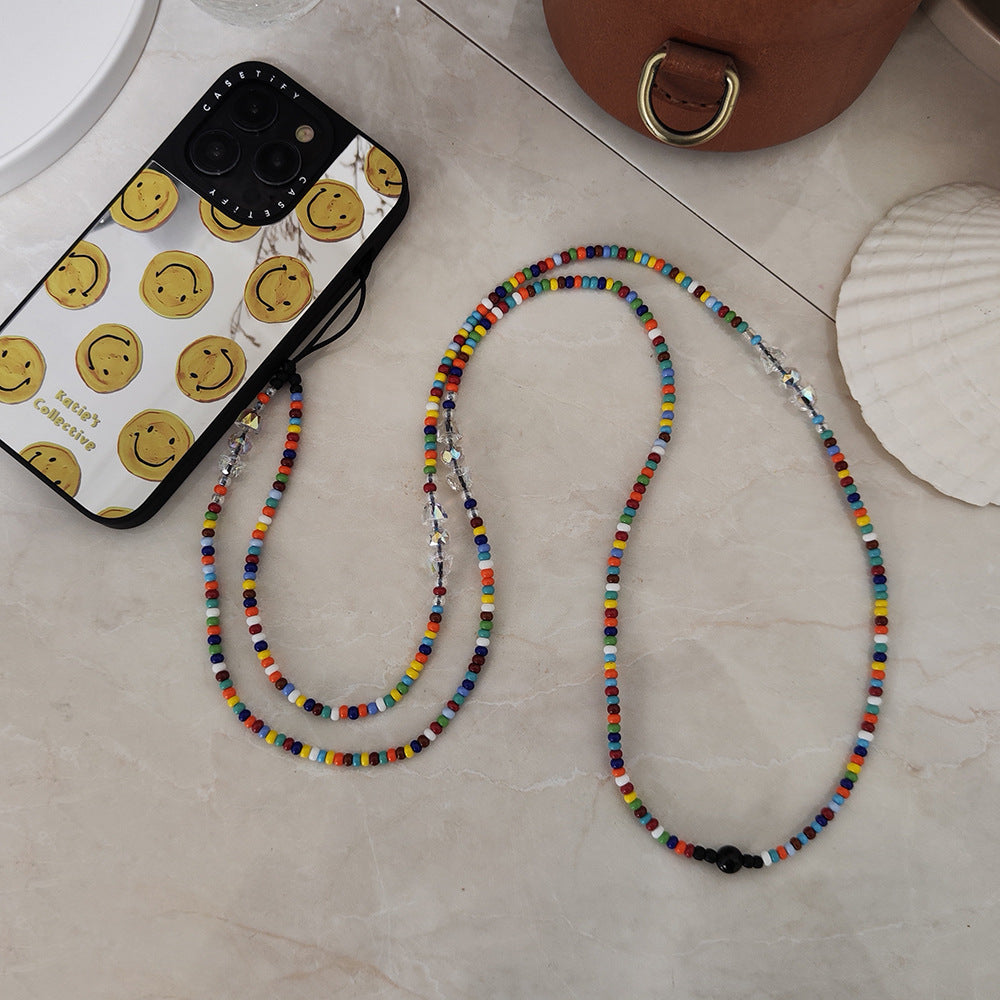 Rainbow Bead Mobile Phone Chain