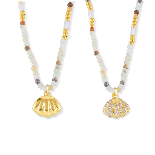 Shell with Zirconia Pendant