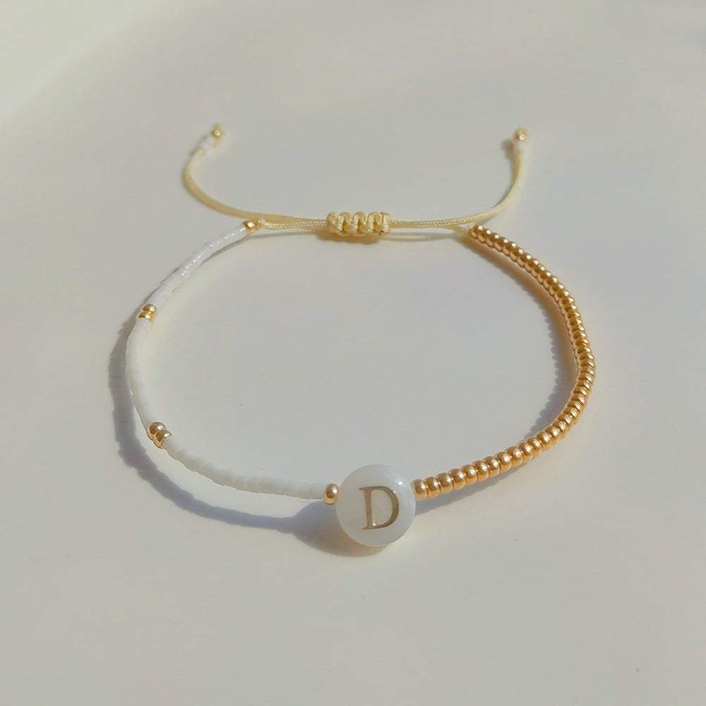 Seashell Alphabet Bracelet