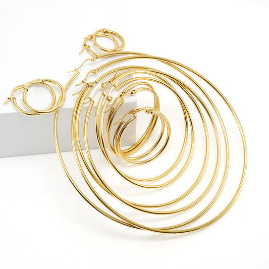 Round Snap Earrings
